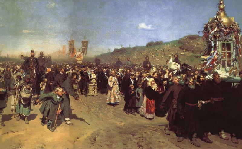 Ilya Repin Religious Procession in the Province of Kursk Sweden oil painting art